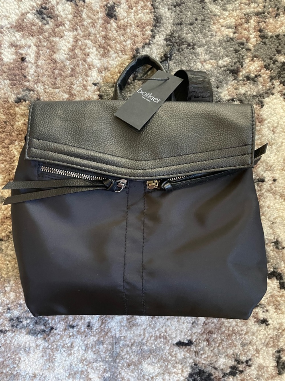 NWT Botkier Black Crossbody Backpack with Top Flap